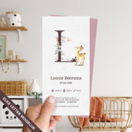 Ongevouwen geboortekaartje