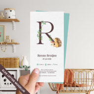 Ongevouwen geboortekaartje