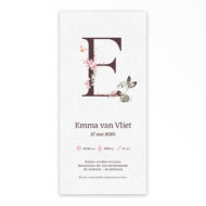 Ongevouwen geboortekaartje