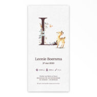 Ongevouwen geboortekaartje