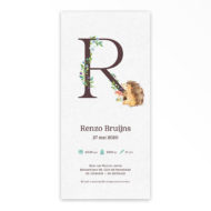 Ongevouwen geboortekaartje