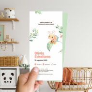 Ongevouwen geboortekaartje