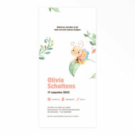 Ongevouwen geboortekaartje