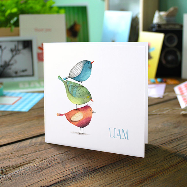 Gevouwen geboortekaartje