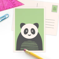 Postkaart 'Beestenfeest' panda