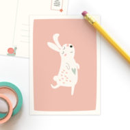 Postkaart 'Bosbeestjes' konijn