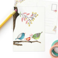 Postkaart 'Eigenwijze fladderaars' tak