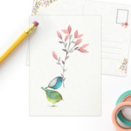 Postkaart 'Eigenwijze fladderaars' liefde