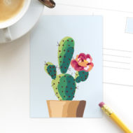 Postkaart 'Groen en groei' blauw