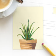 Postkaart 'Groen en groei' geel