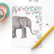 Postkaart 'Natuurlijke liefde' olifant