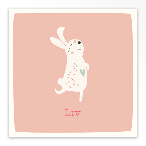 Gevouwen geboortekaartjes 'Bosbeestjes'