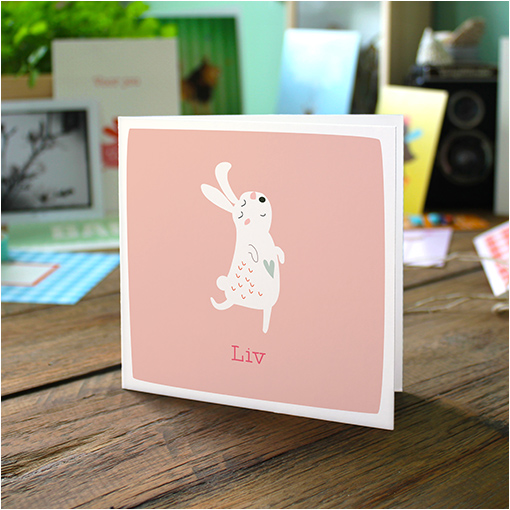 Gevouwen geboortekaartjes 'Bosbeestjes' - Afbeelding 2