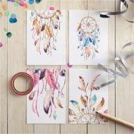 Cadeaukaartjes set van 4 'Vang mijn dromen'