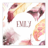 Geboortekaartjes gevouwen 'Donzige veertjes'