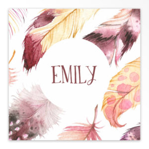 Geboortekaartjes gevouwen 'Donzige veertjes'