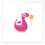 Gevouwen geboortekaartjes 'Kleine draak'