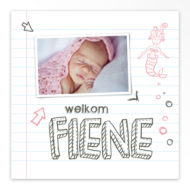 Gevouwen geboortekaartjes 'Droomfabriek'