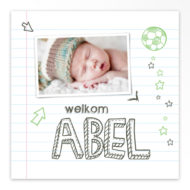 Gevouwen geboortekaartjes 'Droomfabriek'