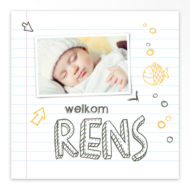 Gevouwen geboortekaartjes 'Droomfabriek'