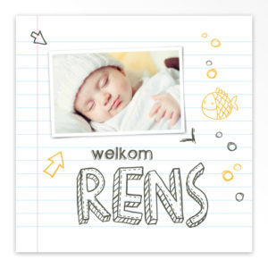 Gevouwen geboortekaartjes 'Droomfabriek'