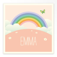 Gevouwen geboortekaartjes 'Fleur en kleur'