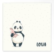 Gevouwen geboortekaartjes 'Panda party'
