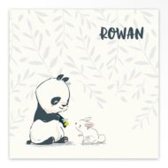 Gevouwen geboortekaartjes 'Panda party'