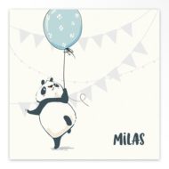 Gevouwen geboortekaartjes 'Panda party'