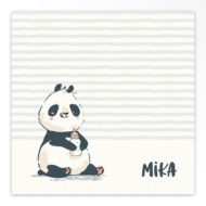 Gevouwen geboortekaartjes 'Panda party'
