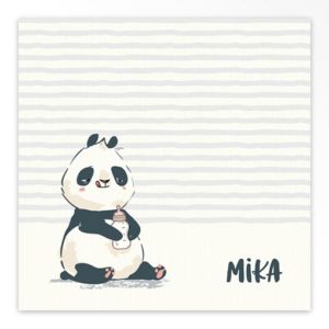 Gevouwen geboortekaartjes 'Panda party'