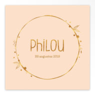 Gevouwen geboortekaartjes 'Groei en glinster'