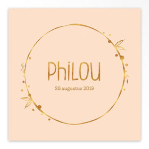 Gevouwen geboortekaartjes 'Groei en glinster'