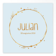 Gevouwen geboortekaartjes 'Groei en glinster'