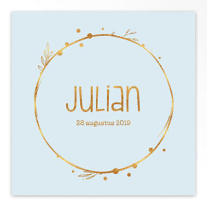 Gevouwen geboortekaartjes 'Groei en glinster'