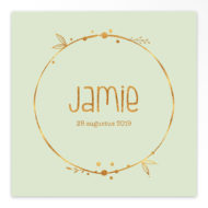 Gevouwen geboortekaartjes 'Groei en glinster'