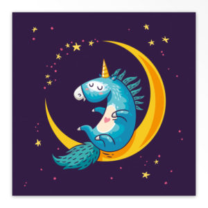 Geboortekaartjes gevouwen 'Enige eenhoorn'