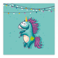 Geboortekaartjes gevouwen 'Enige eenhoorn'