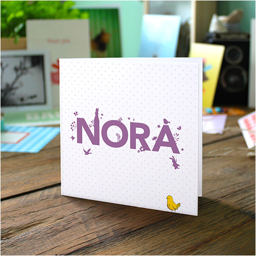 Gevouwen geboortekaartjes 'Gezellige letters' - Afbeelding 2