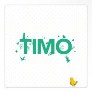 Gevouwen geboortekaartjes 'Gezellige letters'