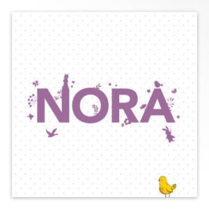 Gevouwen geboortekaartjes 'Gezellige letters'