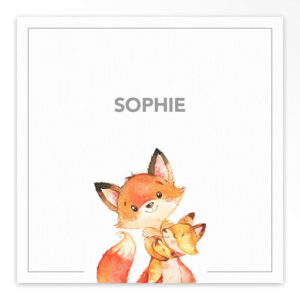 Gevouwen geboortekaartjes 'Kus en knuffels'