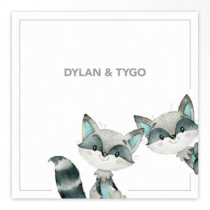 Geboortekaartjes tweeling 'Vrolijke vriendjes'