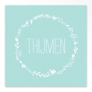 Gevouwen geboortekaartjes 'Groei en bloei'