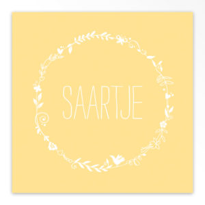 Gevouwen geboortekaartjes 'Groei en bloei'