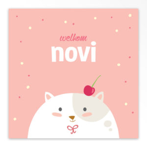 Gevouwen geboortekaartjes 'Kiekeboe'