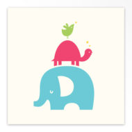 Gevouwen geboortekaartjes 'Lekker dier'