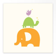 Gevouwen geboortekaartjes 'Lekker dier'