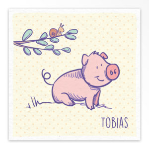 Geboortekaartjes gevouwen 'Lentekriebels'