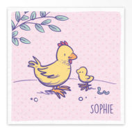 Geboortekaartjes gevouwen 'Lentekriebels'